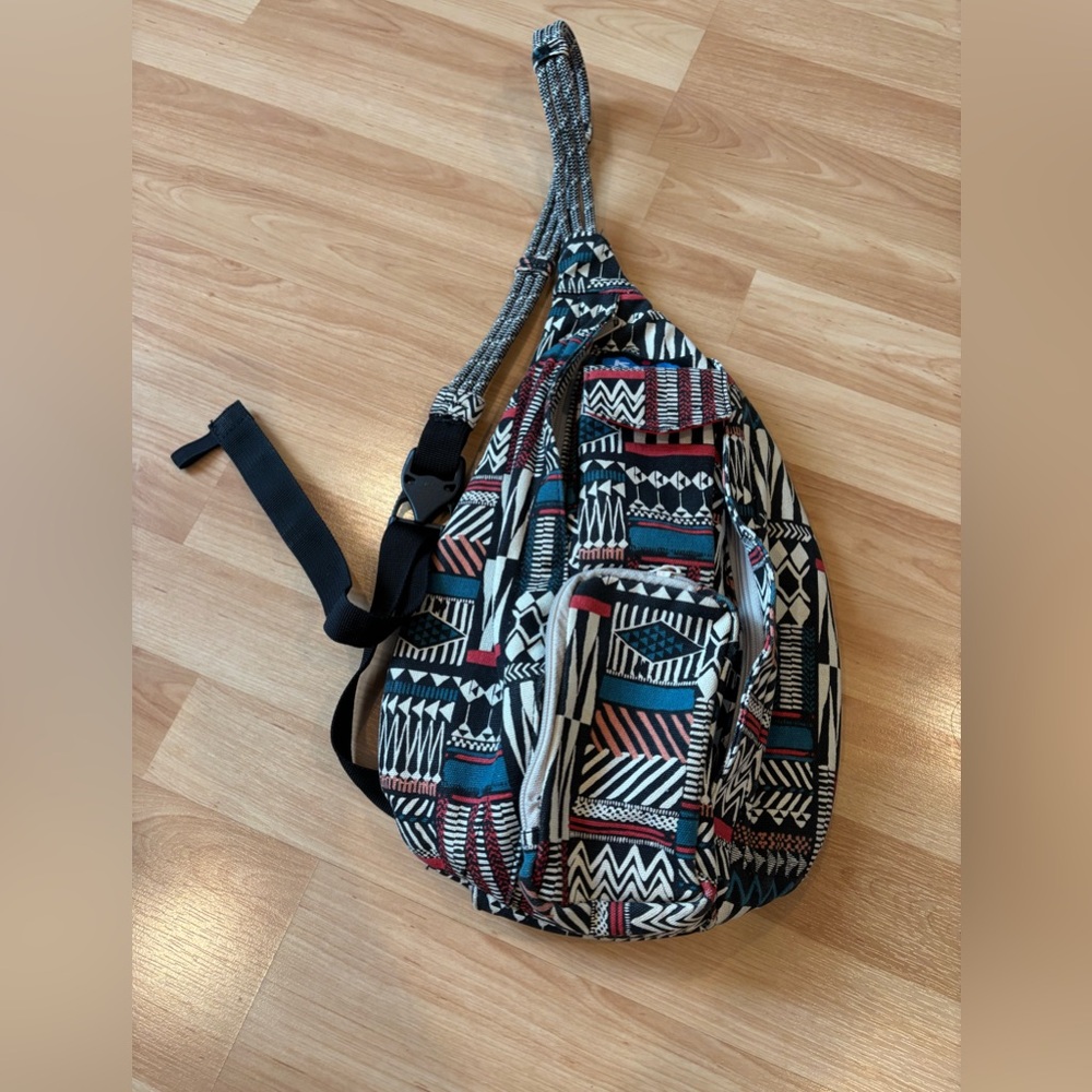 Kavu Rope Geometric Patterned Sling Bag - Picture 1 of 6